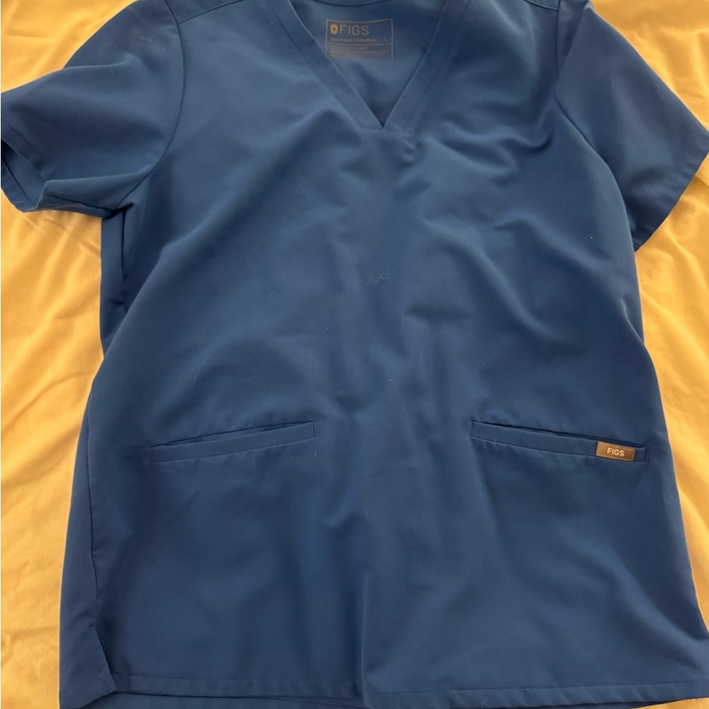 Figs Royal Blue Scrub Top